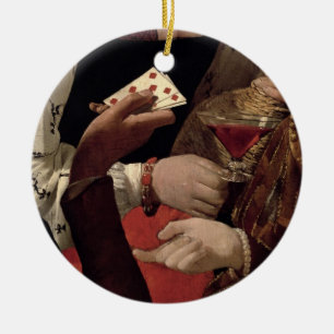 Der Betrüger mit dem Pik-Ase, Detail von Keramik Ornament