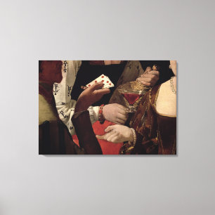 Der Betrüger mit dem Pik-Ase, Detail von Leinwanddruck