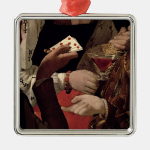 Der Betrüger mit dem Pik-Ase, Detail von Ornament Aus Metall