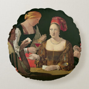 Der Betrüger mit dem Pik-Ase Rundes Kissen