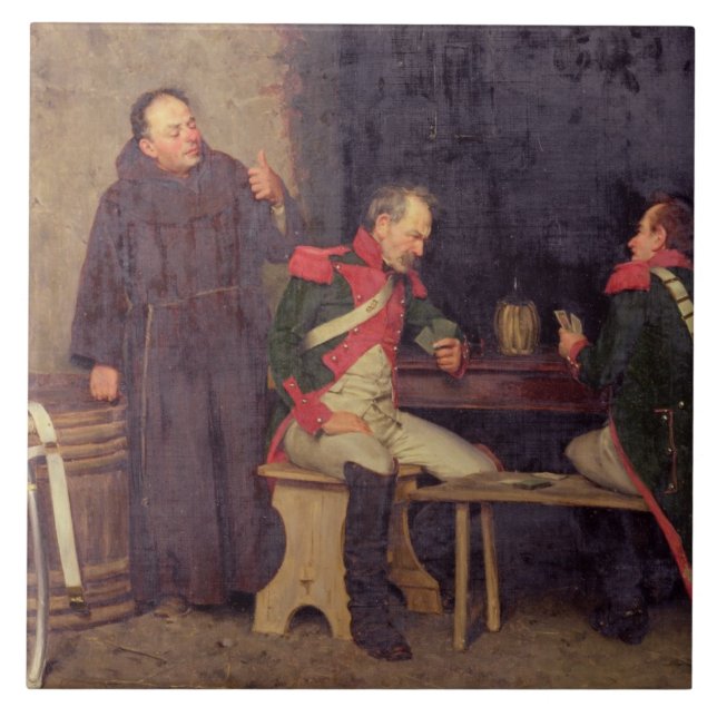 Der Betrüger (Öl auf Leinwand) (eins von Paaren - Fliese (Vorderseite)