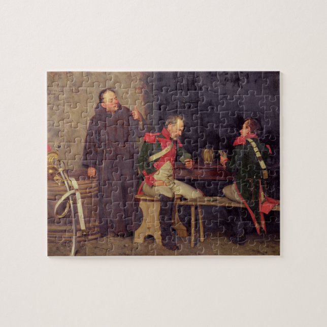 Der Betrüger (Öl auf Leinwand) (eins von Paaren - Puzzle (Horizontal)