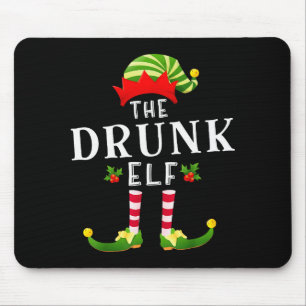 Der betrunkene Elf Weihnachten passende Pyjama  Mousepad