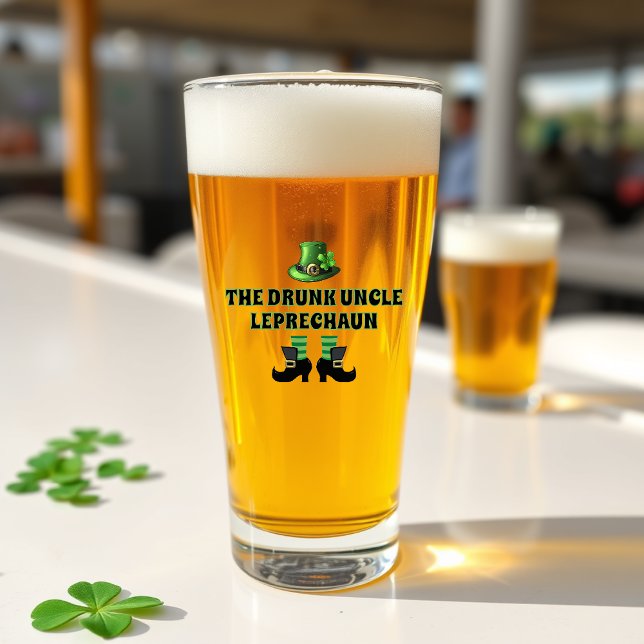 Der Betrunkene Onkel Leprechaun Funny St. Patrick' Glas (Von Creator hochgeladen)