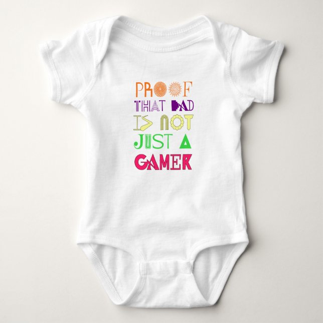 Der Beweis dafür, dass Vater nicht nur ein Gamer i Baby Strampler (Vorderseite)