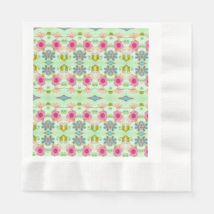Der bezaubernde eklektische Garten: Diverse Blumen Serviette