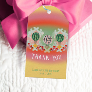 Der bezaubernde Emerald Hot Air Ballon Kindergebur Geschenkanhänger
