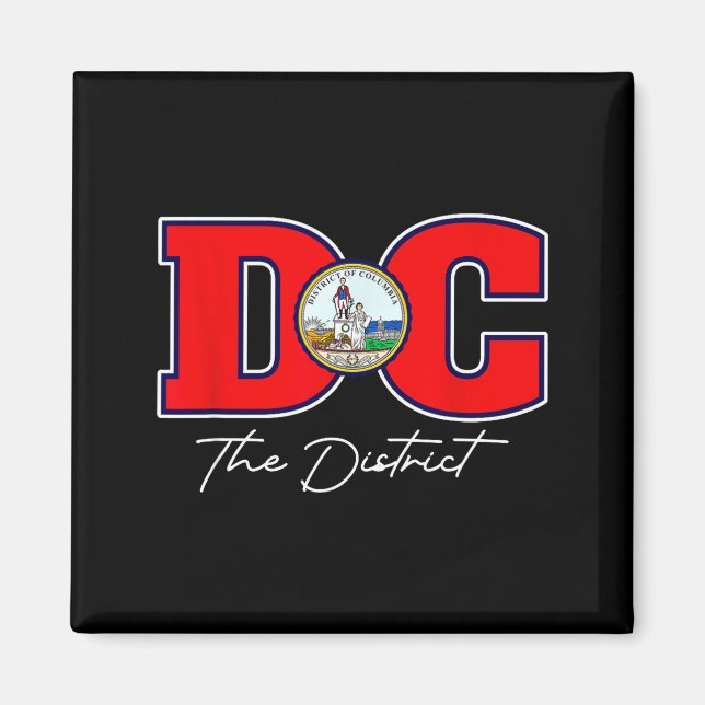 Der Bezirk Washington Dc Urlaubs-Souvenir Us Magnet (Vorne)