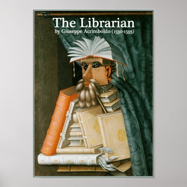 Der Bibliothekar von Arcimboldo Poster (Vorne)
