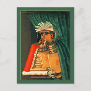 Der Bibliothekar von Giuseppe Acrimoldo Postkarte