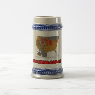 Der Bier-Bauch von Amerika-Bier Stein Bierglas