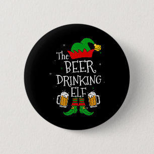 Der Bier trinkt Elf Matching Family Drinker Merr Button