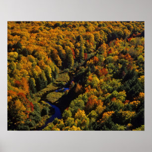 Der Big Carp River im Herbst bei Porcupine Poster