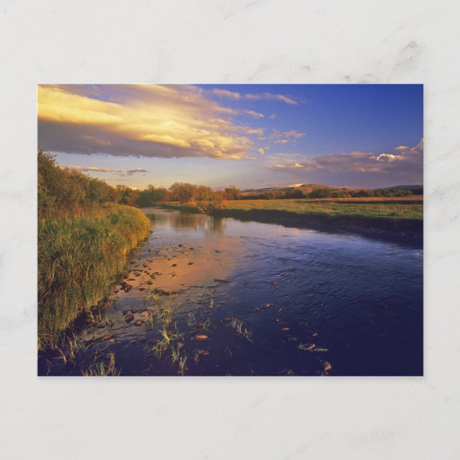 Der Big Hole River am letzten Licht in der Nähe vo Postkarte (Vorderseite)