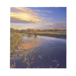 Der Big Hole River im letzten Licht bei Jackson Notizblock