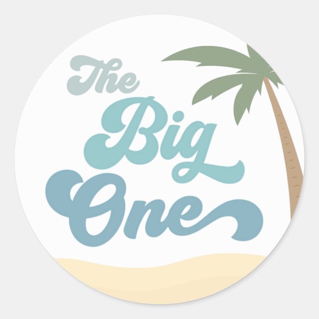Der Big One First Geburtstag Sticker (Vorderseite)