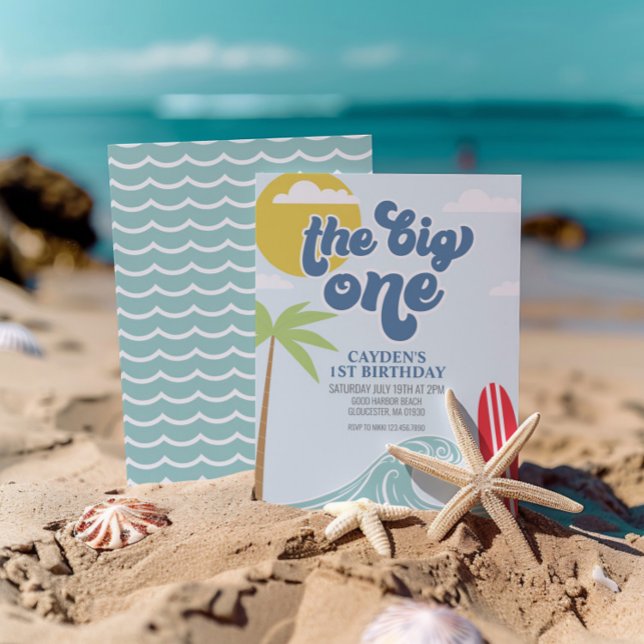 Der Big One Surf Beach zum 1. Geburtstag Einladung (Von Creator hochgeladen)