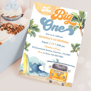 Der Big One Surf Beach zum 1. Geburtstag Einladung