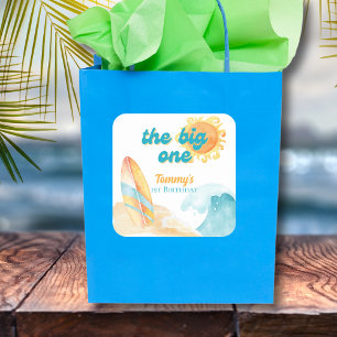 Der Big One Watercolor Beach 1. Geburtstag Sticker
