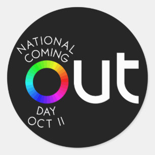 Der Big Out Round Black Aufkleber