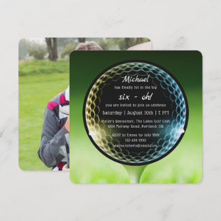 Der Big Six-Oh Golf 60. Geburtstag Party QR Code Einladung