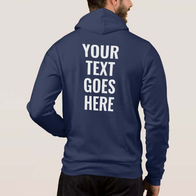 Der Bildtext zeichnet sich durch elegante Rückseit Hoodie (Rückseite)