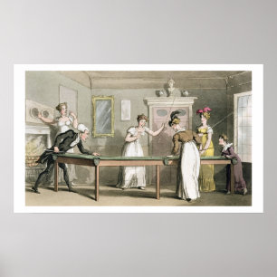 Der Billardtisch, 'vom Ausflug von Dr. Syntax Poster