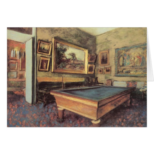 Der Billiardsaal in Menil Hubert von Edgar Degas (Vorderseite (Horizontal))