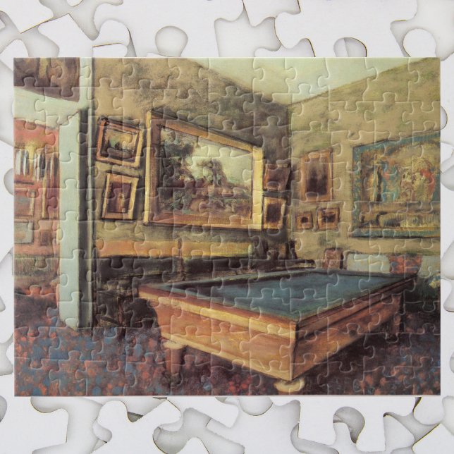 Der Billiardsaal in Menil Hubert von Edgar Degas Puzzle (Von Creator hochgeladen)