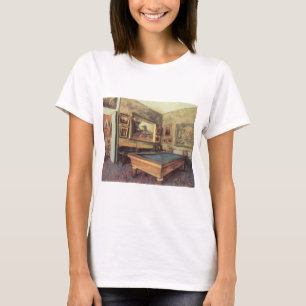 Der Billiardsaal in Menil Hubert von Edgar Degas T-Shirt