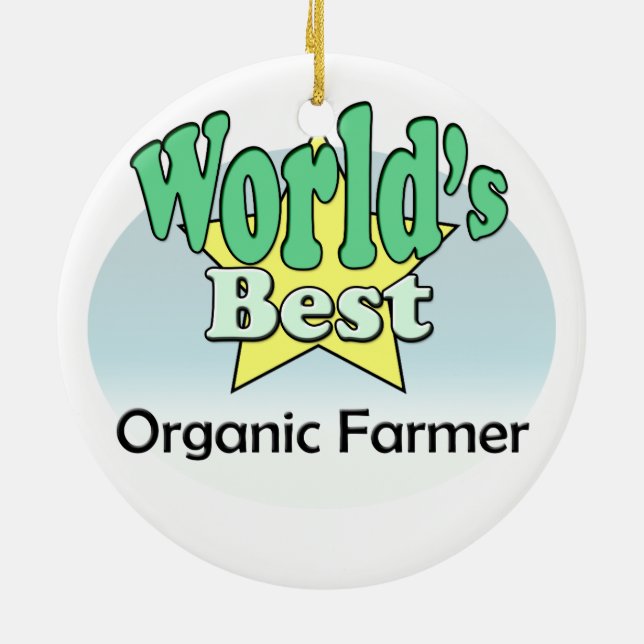 Der Bio Bauer der Welt Keramikornament (Hinten)