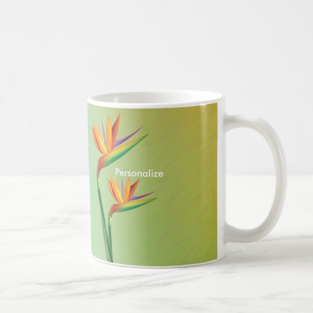 Der Bird of Paradise Tropical Floral Coffee Tasse  (Rechts)