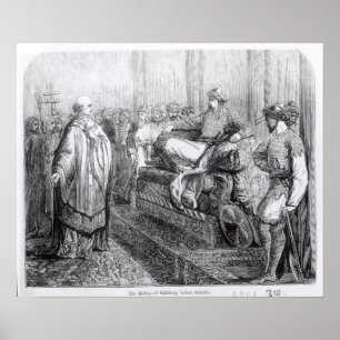 Der Bischof von Salisbury vor dem Saladin Poster
