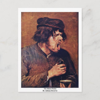 Der Bittertrunk von Adriaen Brouwer Postkarte