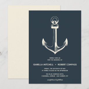 Der blaue Anker Einladung zur Hochzeit
