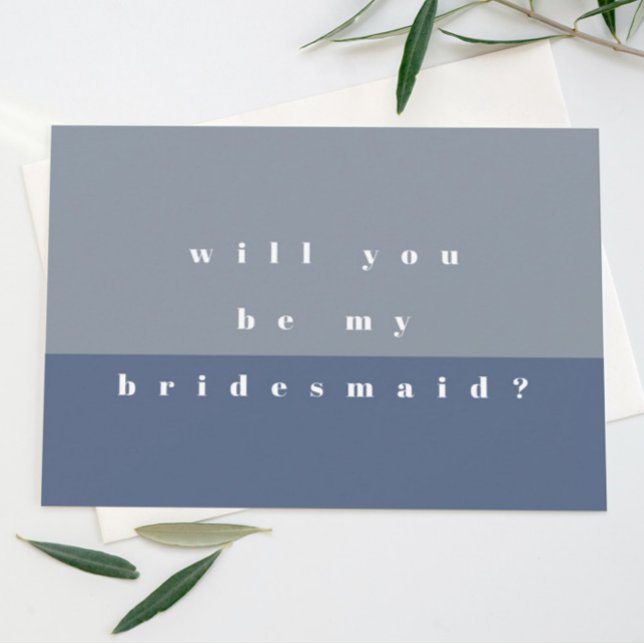 Der blaue Farbblock wird meine Bridesmaid sein Save The Date (Von Creator hochgeladen)
