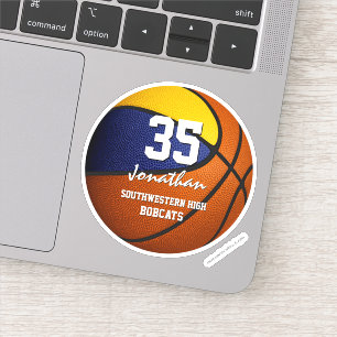 Der blaue goldene Club färbt die Basketballgeschen Aufkleber