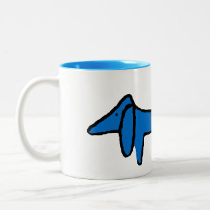Der blaue Hund, Dackel Zweifarbige Tasse