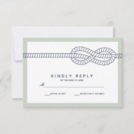 Der blaue Knoten | HochzeitsrSVP RSVP Karte