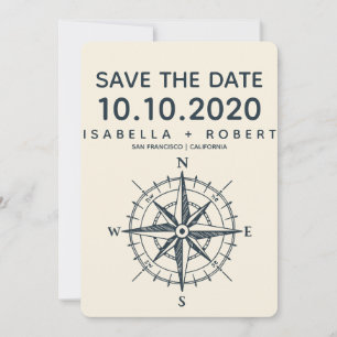 Der blaue Kompass   Hochzeitsstichtag speichern Save The Date