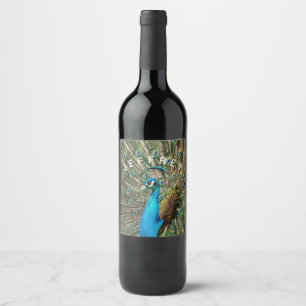 Der blaue Pfau Weinetikett