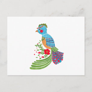 Der blaue Quetzal Postkarte