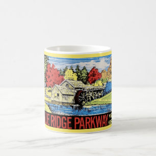 Der Blaue Ridge Parkway Vintag Kaffeetasse