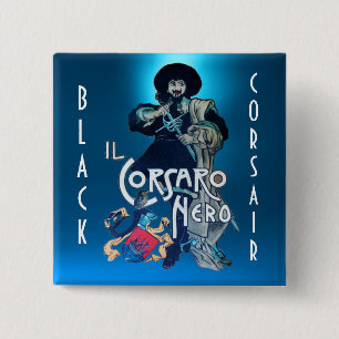 Der blaue schwarze KORSAIR-Edelstein Button