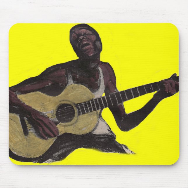 Der Blaue singt die Blues Mousepad (Vorne)