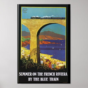 Der Blaue Sommer an der Côte d'Azur Poster
