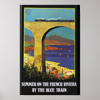 Der Blaue Sommer an der Côte d'Azur Poster