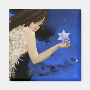 Der blaue Star Magnet