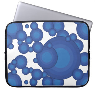 Der blaue Styling-Kreis der 70er Jahre Laptopschutzhülle