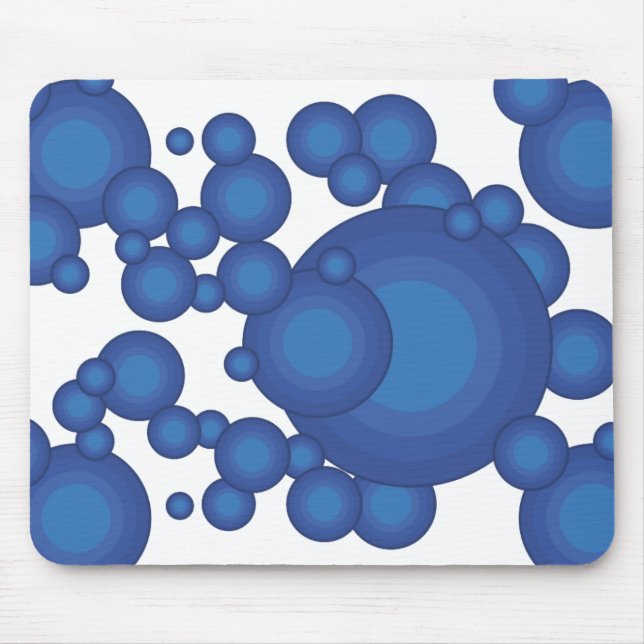 Der blaue Styling-Kreis der 70er Jahre Mousepad (Vorne)